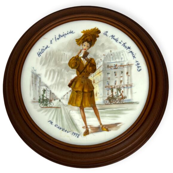 D'Arceau Limoges Vintage Fashion At All Costs French Designer Painting Plate - Picture 1 of 5